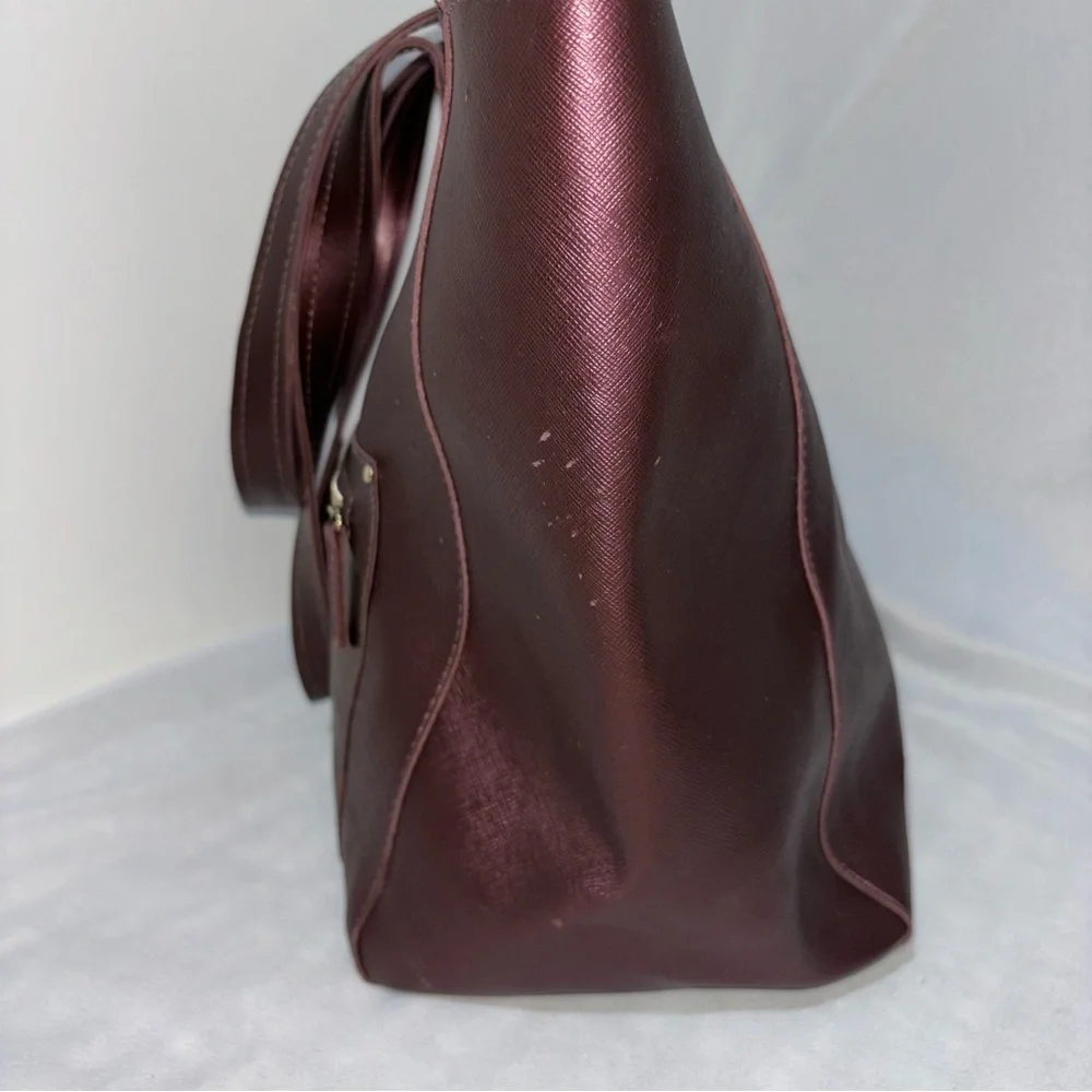 Bath & Body Works Metallic Burgundy Tote Bag